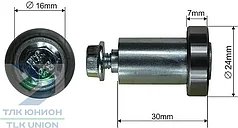 Ролик сдвижной крыши ETES, 24х7 мм, Bozamet 68.ET.008