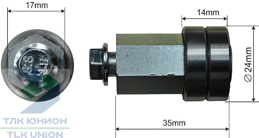 Ролик сдвижной крыши ETS Sesam, 24x14 мм, Bozamet 68.ET.013