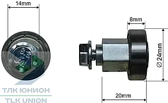 Ролик сдвижной крыши Kogel (628-B), 24х8 мм, Bozamet 68.B.006