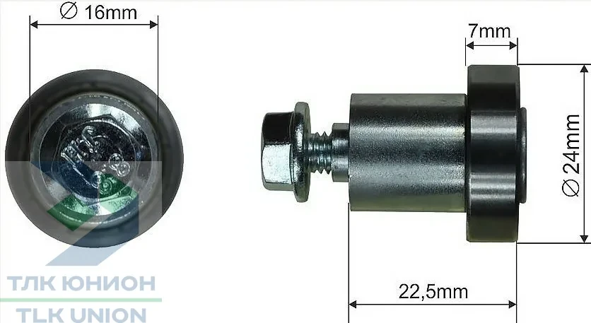 Ролик сдвижной крыши Sesam, 24х7 мм, Bozamet 68.S.009