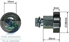 Ролик сдвижной крыши Kogel (629-B), 26х8 мм, Bozamet 68.BT.007
