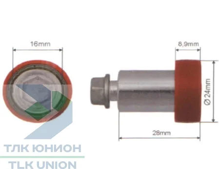 Ролик сдвижной крыши Versus, 24х8,9 мм, Bozamet 68.C.026, фото 2