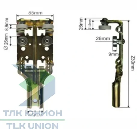 Роликовая тележка/каретка для сдвижной крыши Schmitz, 1160355, Suer 670736002, фото 2