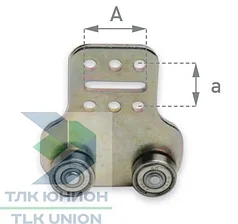 Роликовая тележка оцинкованная двойная L-69 мм, Bozamet 47.10