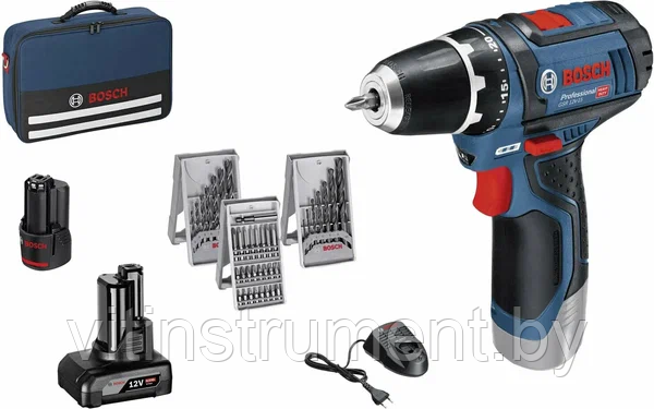 Дрель-шуруповерт Bosch GSR 12V-15 Professional 0615990G6L (с 2-мя АКБ)
