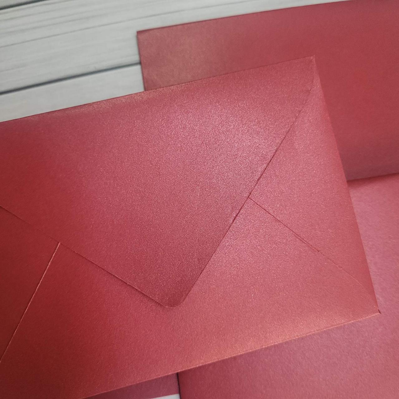 Конверт С6  Plain односторонний crimson, малиновый, 120г/м2,