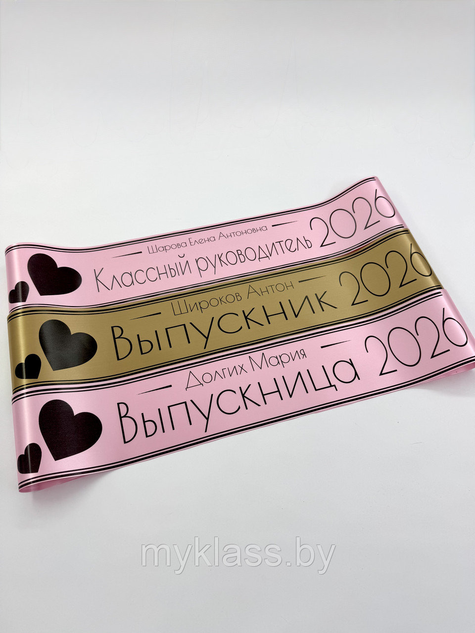 Выпускные ленты. Дизайн №87 (Цвет на выбор)