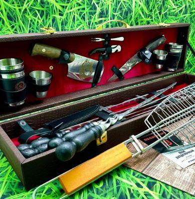 Набор для шашлыка и гриля в чемодане Царский №3 Кизляр России, 21 предмет