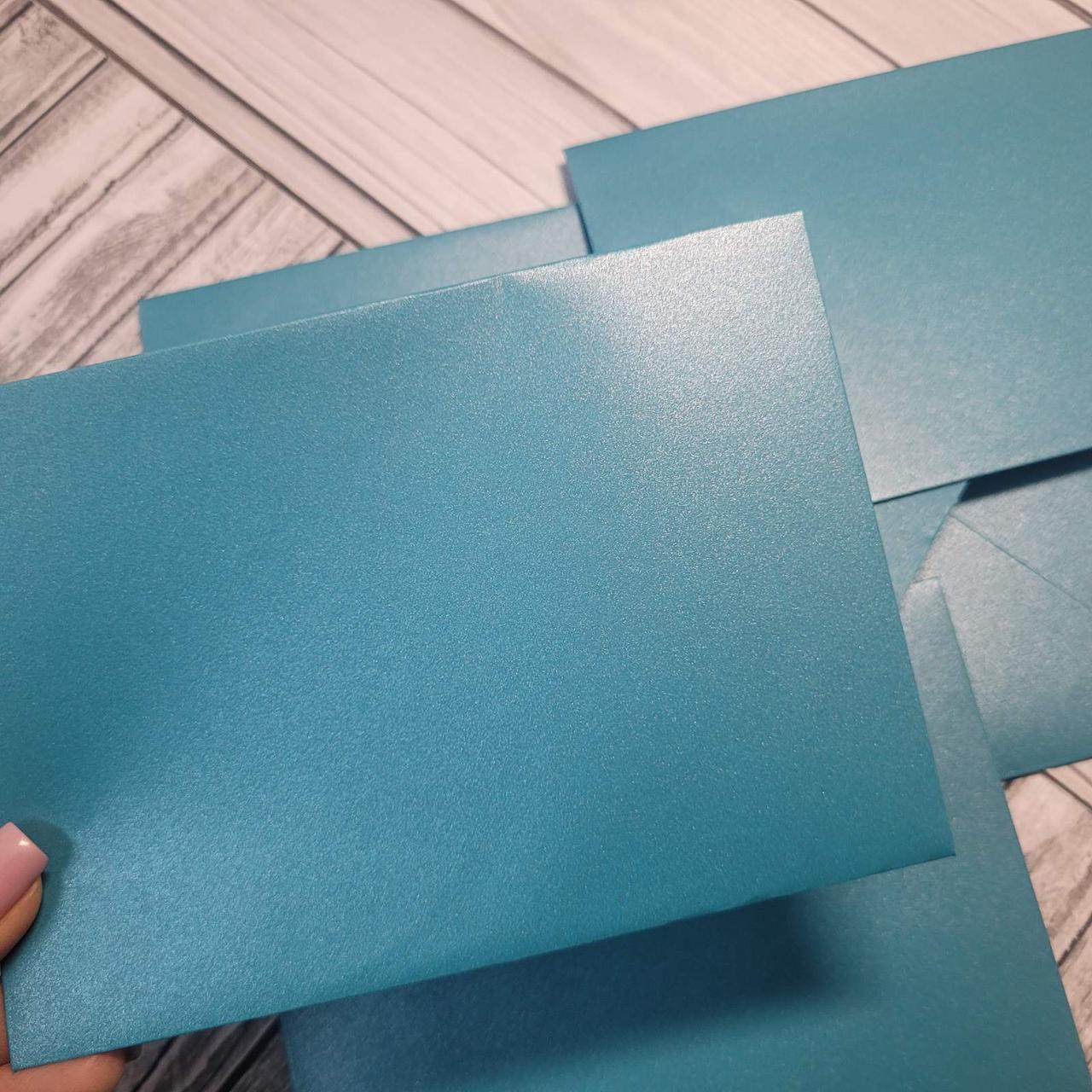 Конверт С6  Plain односторонний turquoise, бирюзовый,  120г/м2,