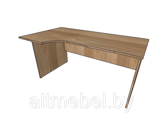 Стол офисный, письменный с перегородкой