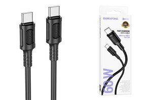 USB дата-кабель Borofone BX111 Type-C - Type-C (1 м, 60W), черный