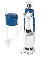 Арматура для бачка сливная/наливная нижнее подключение кнопка хром 1/реж универсал Уклад А 105.57.14.3