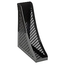 Лоток вертикальный для бумаг BRAUBERG 240 х 80 х 290 мм, черный