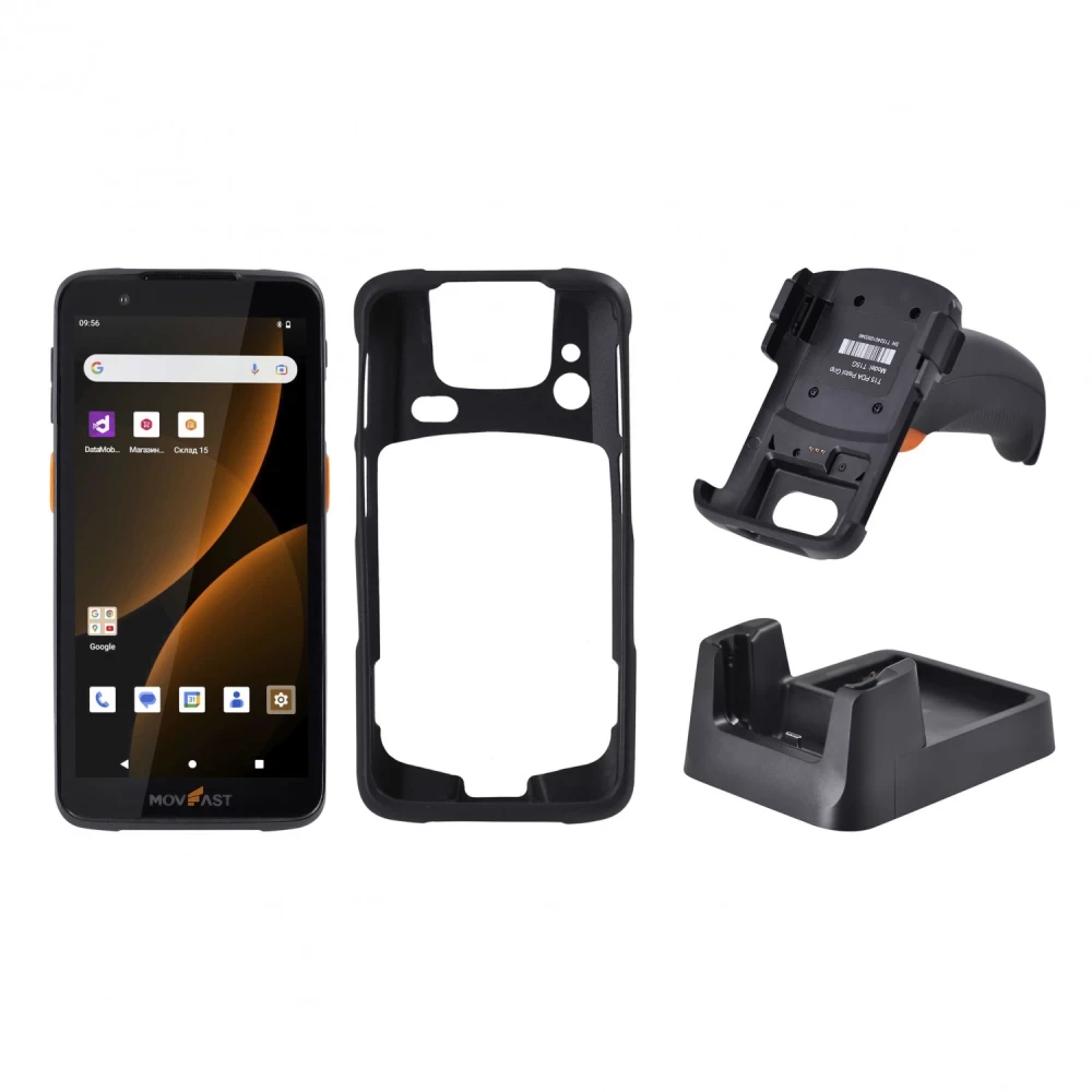 Комплект ТСД MERTECH MovFast S55 с крейдлом, пистолетной рукояткой и защитным чехлом