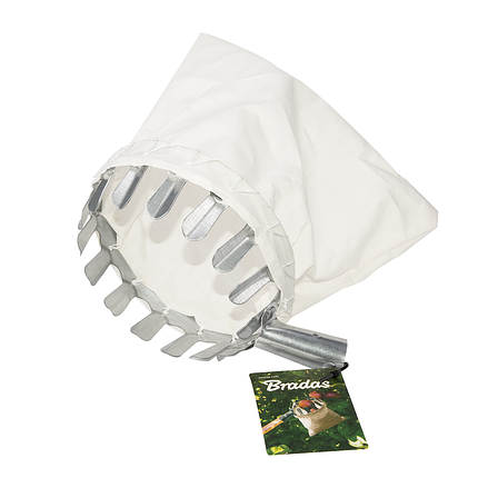 Плодосъемник Bradas металлический с тряпичным мешочком без черенка, фото 2