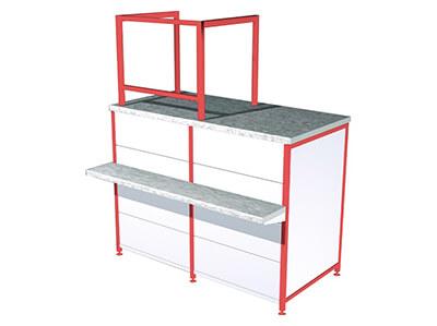 Прилавки для магазина стл 04 прилавок-касса