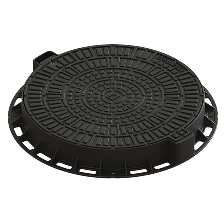 Люк садовый пластиковый черный Лого А15, фото 2