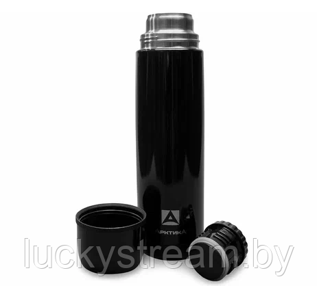 Термос с узким горлом 1000 мл, черный оникс