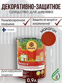 Декоративно-защитное средство для дерева Eskaro Balance махагон 0,9л Финляндия