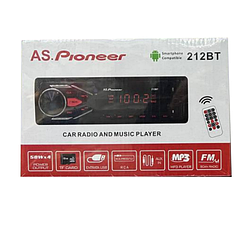 Автомобильная магнитола AS.Pioneer 212BT с Bluetooth и пультом д/у