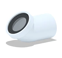 Труба фановая для унитаза 110мм 45гр для пластиковых труб АНИ Пласт W4220