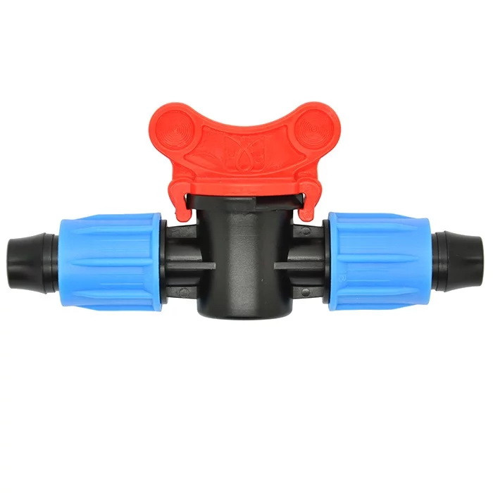 Соединитель с краном для двух капельных трубок с гайками