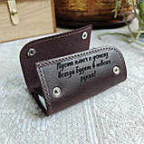 АКЦИЯ! Подарочный бокс: ремень 3,5 см классика + ключница (коричневый цвет), фото 8