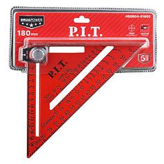 Угольник Свенсона метрический плотницкий с разметочным маркером P.I.T. DRUA HSQR04-0180C (180 мм)