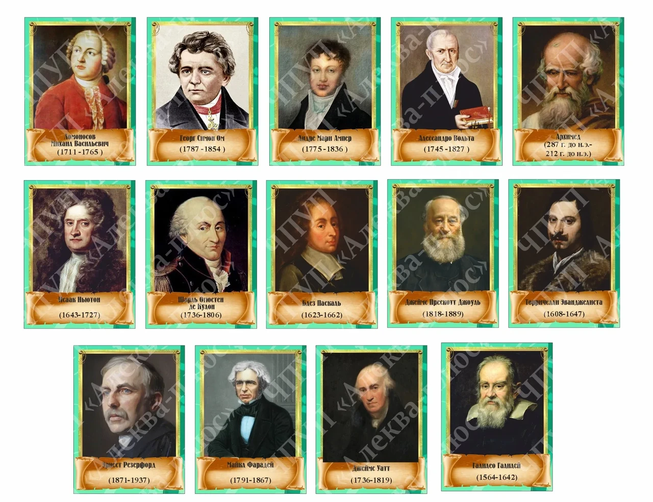 1125 Стенд по физике, физика, портреты
