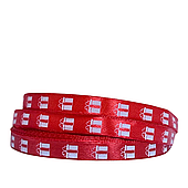 Лента атласная «Подарки», 10 мм, 23 м, цвет красный