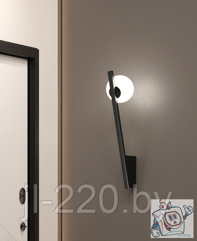 Светильник настенный (бра) Maytoni Modern Kazimir MOD175WL-01B, IP20, черный, белый