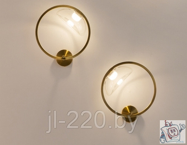 Светильник настенный (бра) Maytoni Modern Lunare MOD327WL-L5BS3K1, IP20, латунь, прозрачный