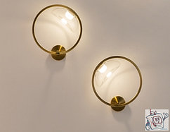 Светильник настенный (бра) Maytoni Modern Lunare MOD327WL-L5BS3K1, IP20, латунь, прозрачный