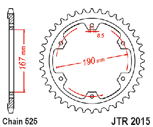 Звездочка ведущая JTR2015.50 зубьев