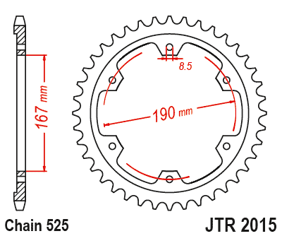 Звездочка ведущая JTR2015.50 зубьев