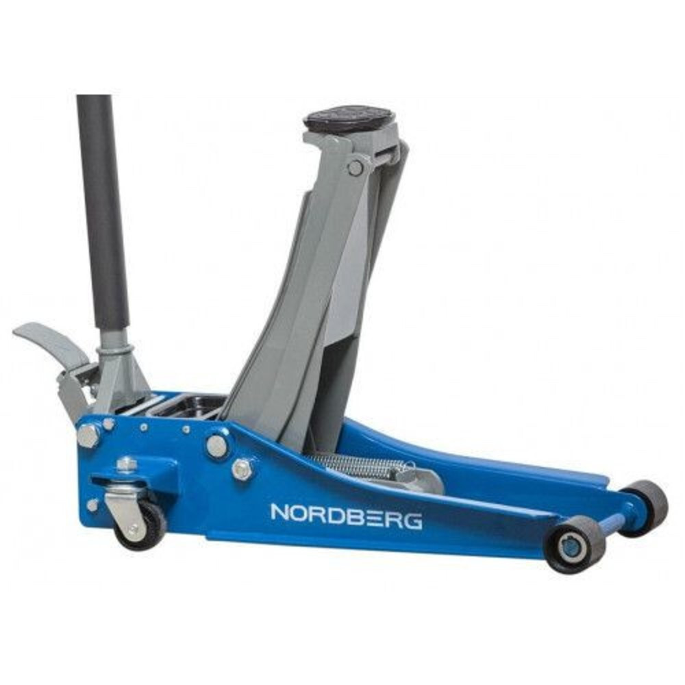 Домкрат супернизкий подкатной 3,2 тонны H=75-500 мм синий/серый NORDBERG