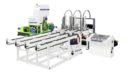 Лесопильный комплекс HolzProfit на базе вертикального широколенточного станка и гидравлической каретки, фото 2