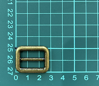 Пряжка металлическая регулировочная М0723 19,7 мм антик 8,5 г