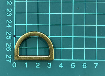 Полукольцо металлическое литое М0723 (25,4*16,4*4,1) антик 8,44 г.