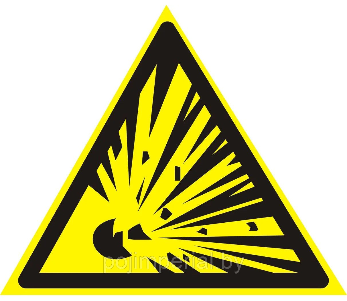 Наклейка Взрывоопасно! 150х150 мм