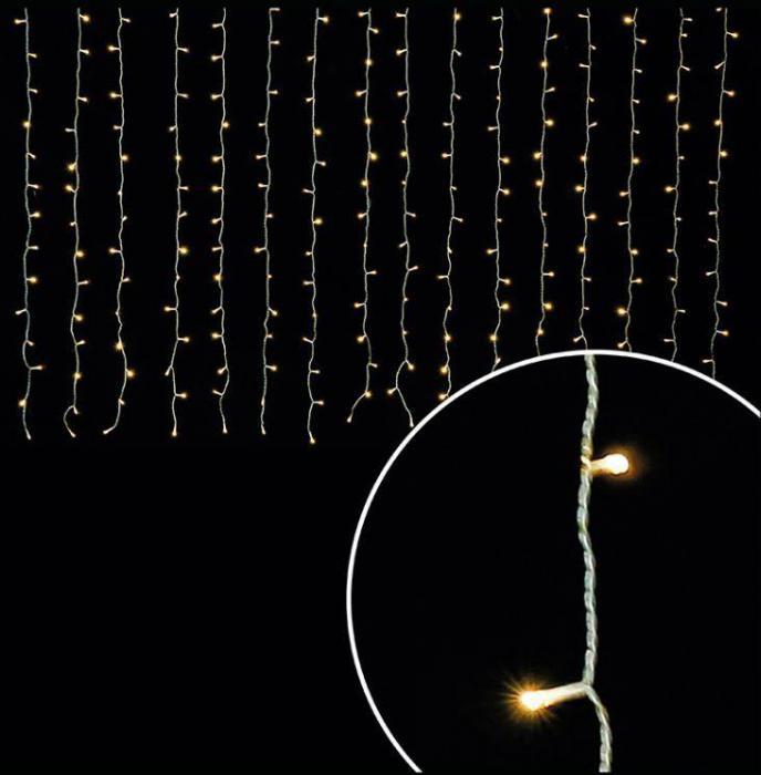 ВОЛШЕБНАЯ СТРАНА Электрогирляда "Бахрома" теплый белый свет 7870