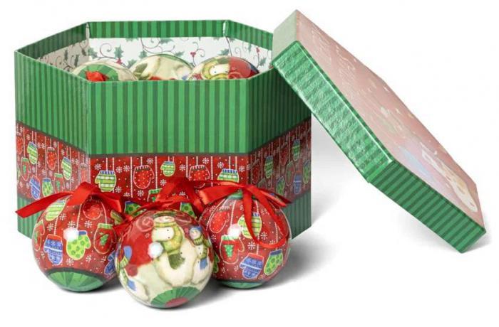 WINTER GLADE Набор ёлочных шаров папье-маше, 14 шт. 7514G219