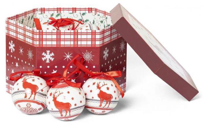 WINTER GLADE Набор ёлочных шаров папье-маше, 14 шт. 7514G189