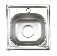 Мойка врезная Kromrus 38x38 см глубина чаши 16 см нержавеющая сталь
