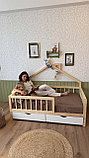 Кровать односпальная Томми с домиком у стены, фото 2