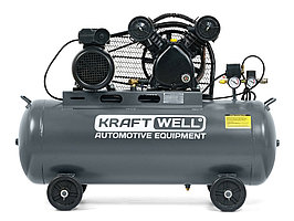 KraftWell KRW-AC420-100L/220 Компрессор поршневой 420 л/мин, 10 бар, 100 л, 220В