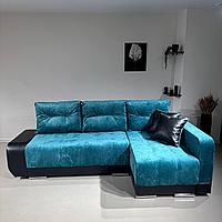 Диван-кровать Олимп-3 угловой, зеленый, левый угол