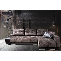 Диван-кровать Олимп-3 угловой, коричневый, левый угол