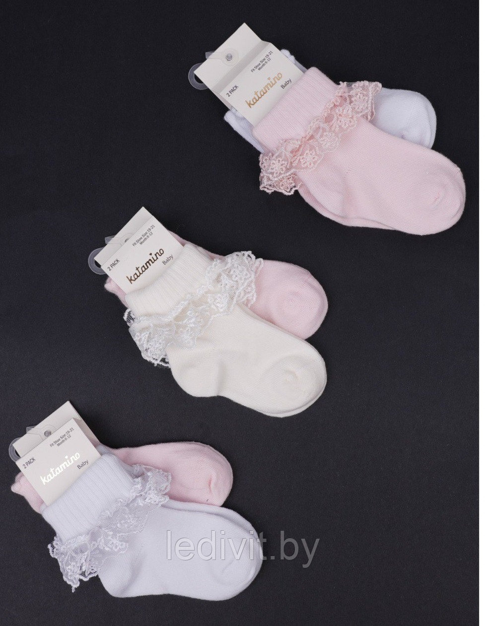 Носки для девочки с кружевом