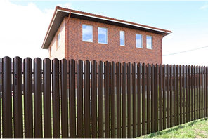 Штакетник Круглый фигурный  глянец односторонний 128 мм, фото 2